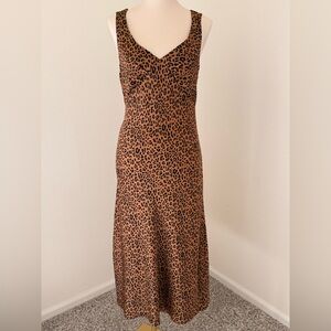 NWT American Eagle Outfitters Brown Leopard Midi Dress